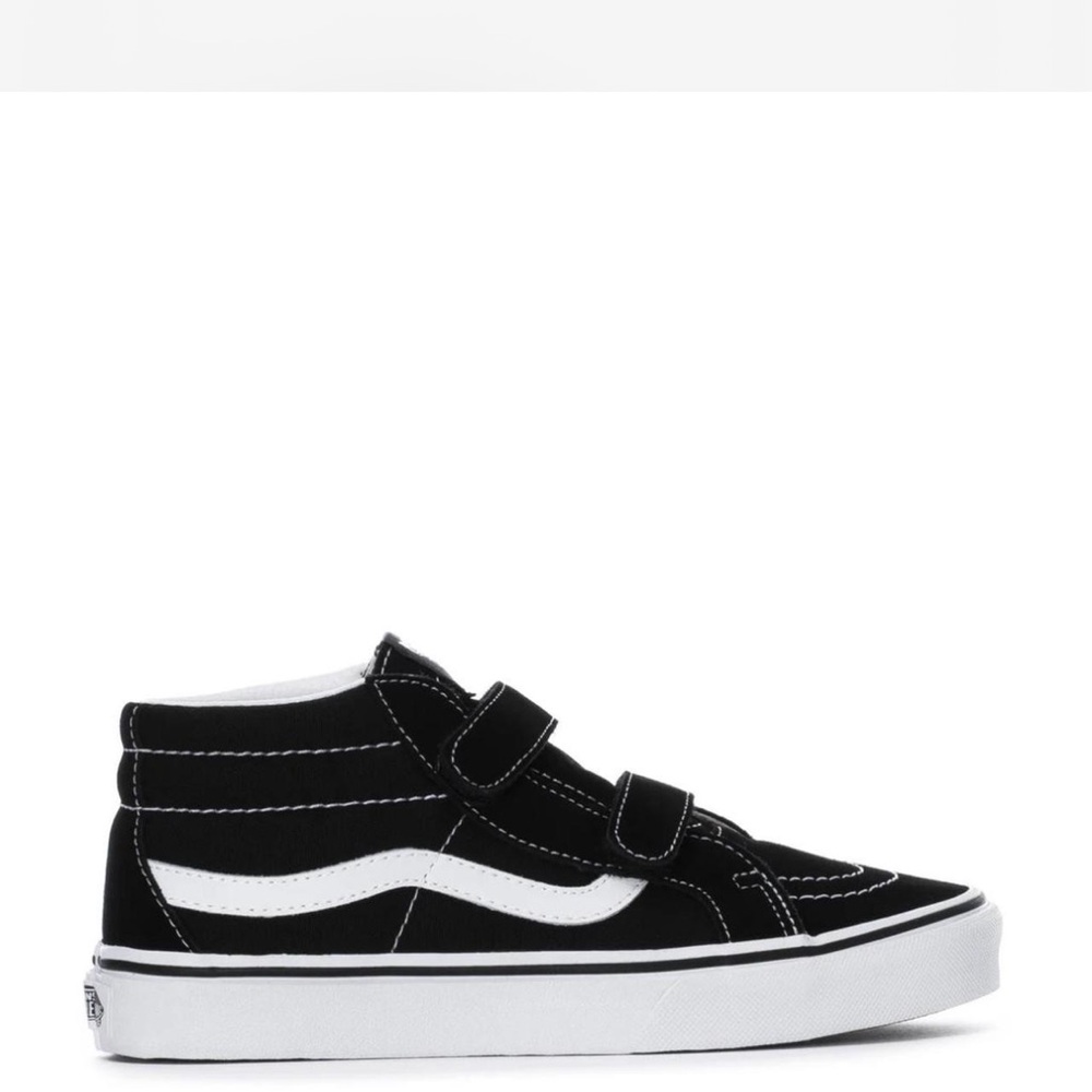 Vans Kids Black and White Mid-Top Sneakers